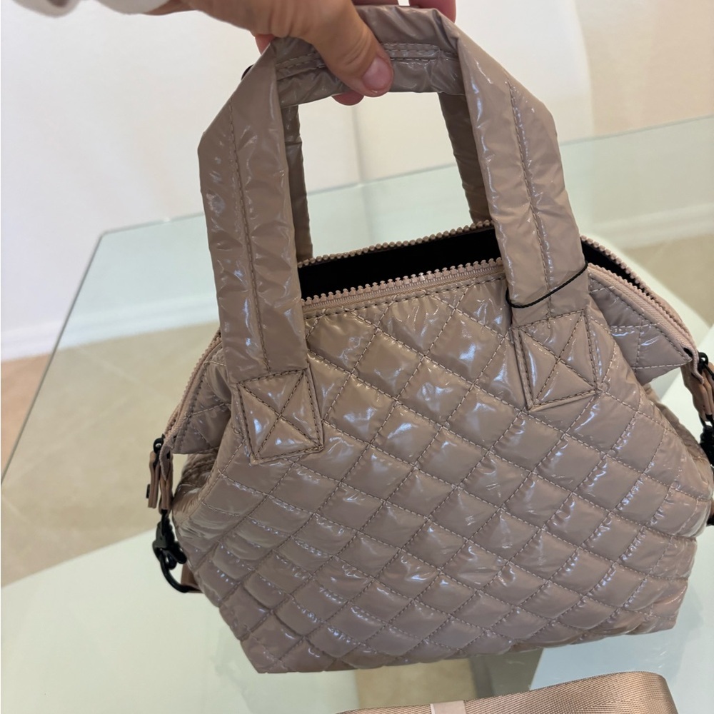 Elegant Quilted Taupe Crossbody Handbags